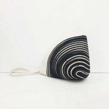 Handle Clutch Bag Ikat Black