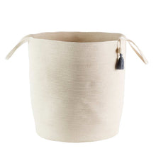 Large Ivory Floor Basket Mia Melange