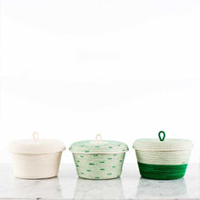 Lidded Bowl Basket - Greenery
