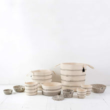 Cylinder Basket - Stitched Striped