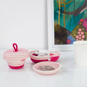 Petite Lidded Basket - Summer