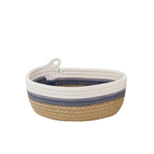 Essential Oval Basket Jute & Cotton - Grey