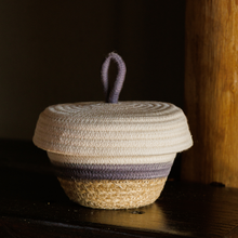 Petite Lidded Basket - Grey