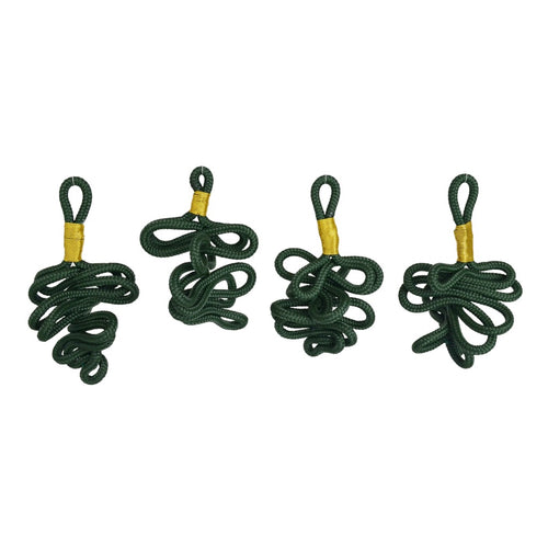 Christmas Decorations - Olive & Gold Squiggles (4)
