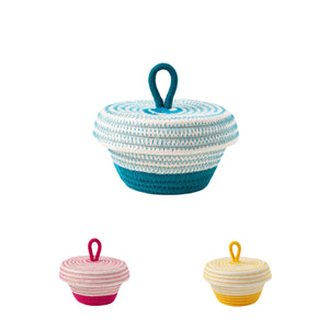 Petite Lidded Basket - Summer