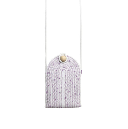 Phone pouch - Stitched Berry Purple Polka Dots Re-rope™