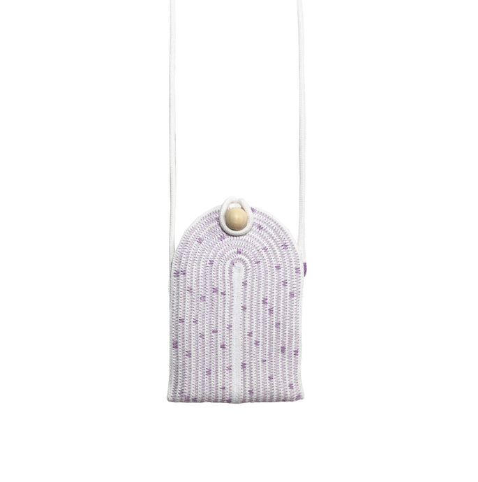 Phone pouch - Stitched Berry Purple Polka Dots Re-rope™