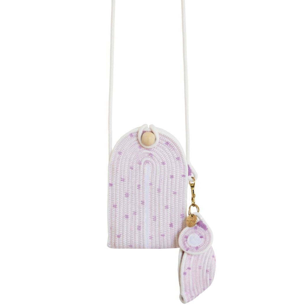 Phone pouch set - Stitched Berry Purple Polka Dots Re-rope™