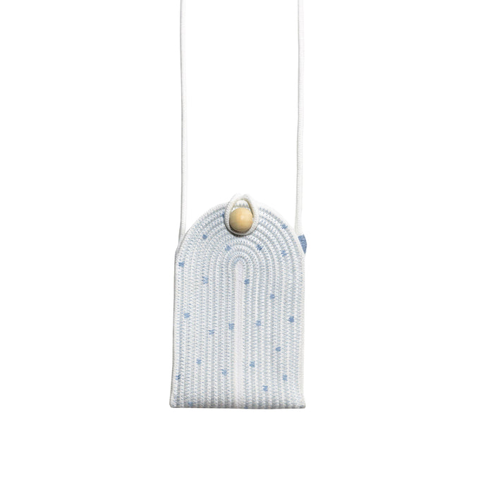 Phone pouch - Stitched Blue-grey Polka Dots Re-rope™