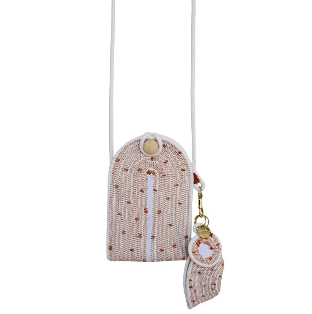 Phone Pouch Set - Stitched Nutmeg Polka Dots Re-Rope™