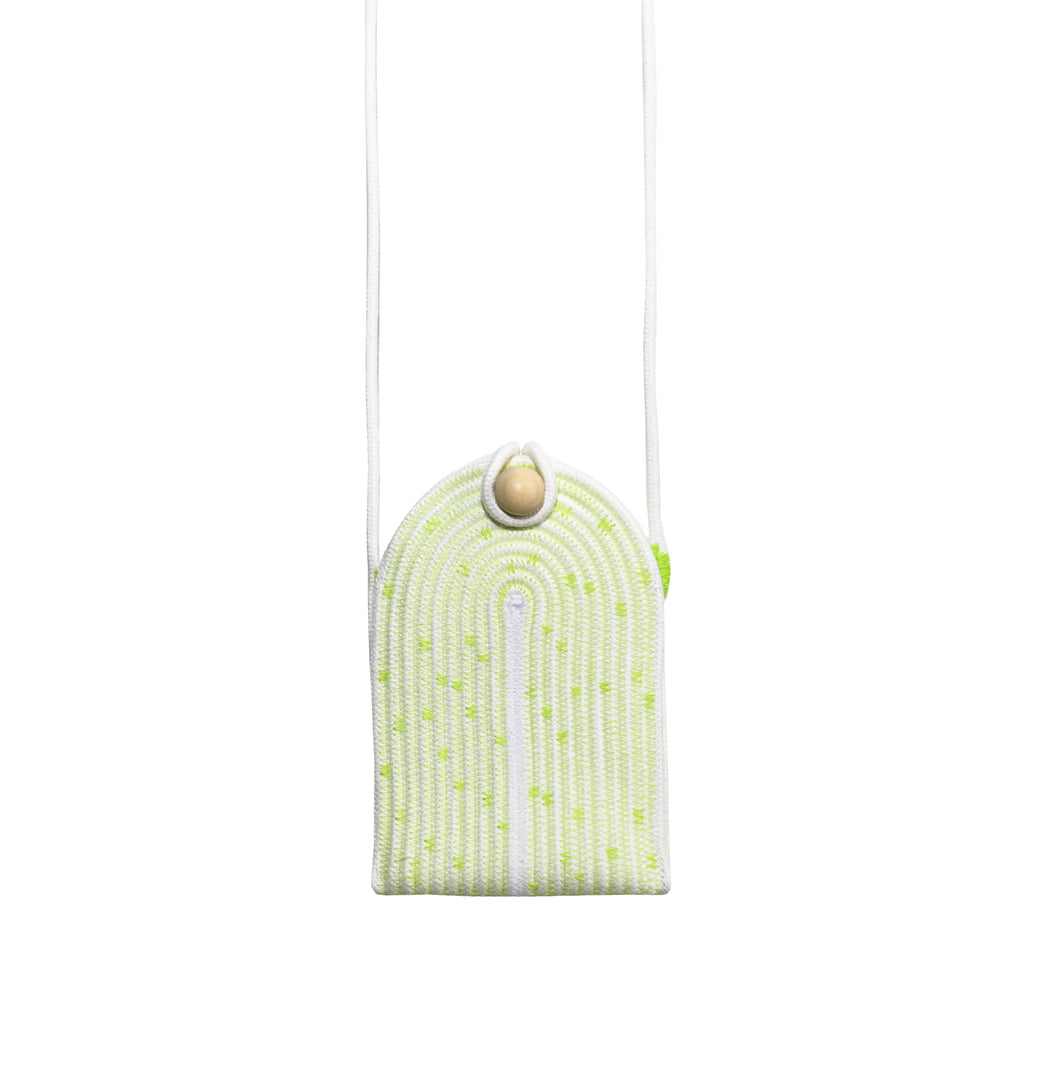 Phone pouch - Stitched Pistachio Green Polka Dots Re-rope™