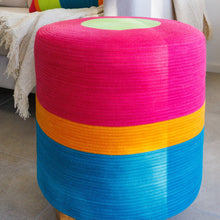 Ottoman - Fuchsia & Teal