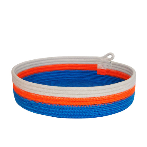 Table Basket - Ocean Blue & Neon Orange