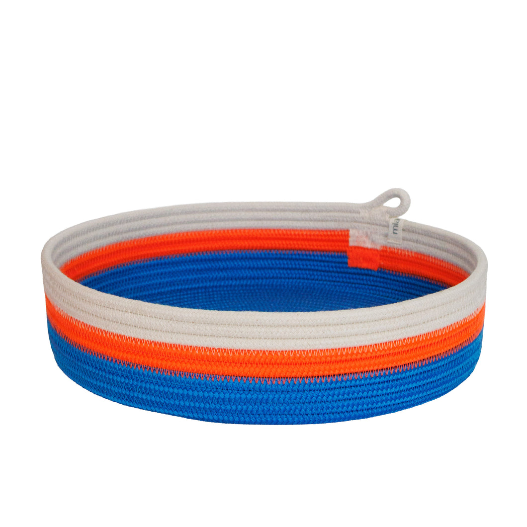 Table Basket - Ocean Blue & Neon Orange