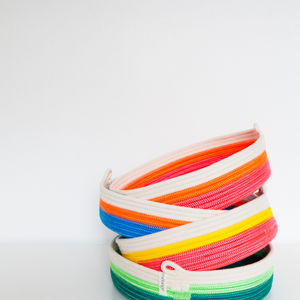 Table Basket - Ocean Blue & Neon Orange