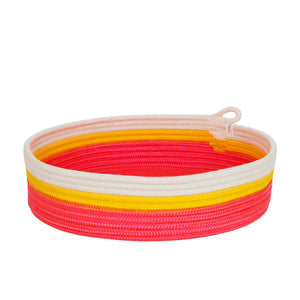 Table Basket - Flamingo Pink & Yellow