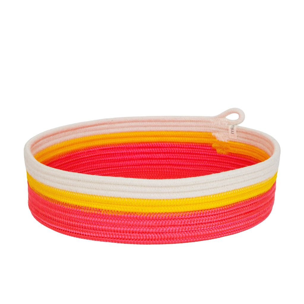 Table Basket - Flamingo Pink & Yellow