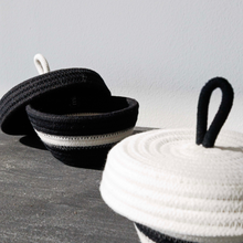 Petite Lidded Basket - Monochrome