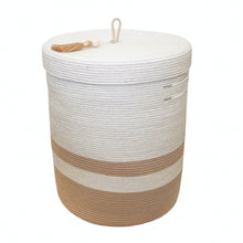 Lidded Laundry Basket - Sand