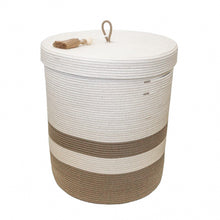 Lidded Laundry Basket - Camel