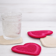 Heart Coaster - Fuchsia (set of 2)