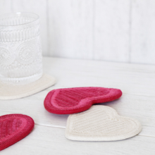 Heart Coaster - Fuchsia (set of 2)