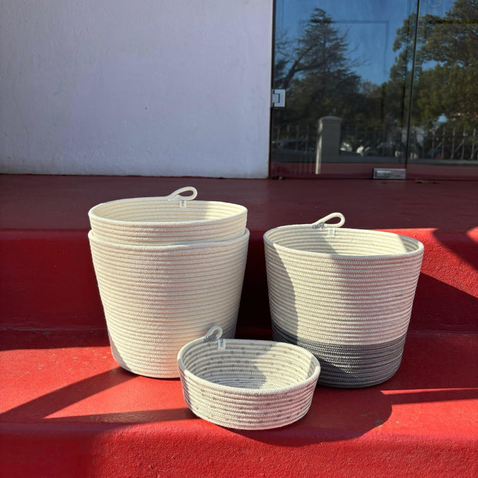 Planter Set - Ivory & Grey - SALE