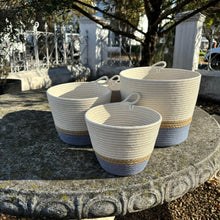 Planter Set - Blue-Grey & Jute - SALE