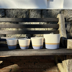 Planter Set - Blue-Grey & Jute - SALE