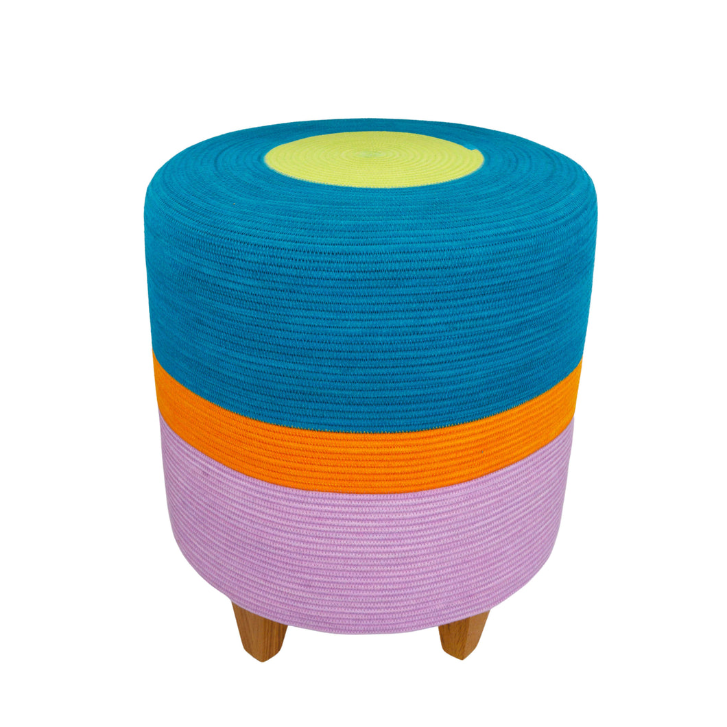 Ottoman - Teal & Berry Purple