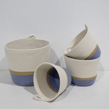 Planter Set - Blue-Grey & Jute - SALE