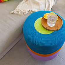 Ottoman - Teal & Berry Purple