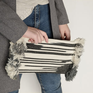 Mane Clutch - Black Ikat