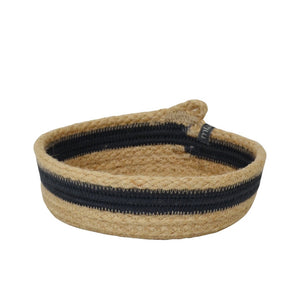 Table Basket Small - Jute & Charcoal