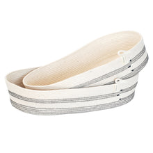 Oval Basket - Stitched Block & Stripe