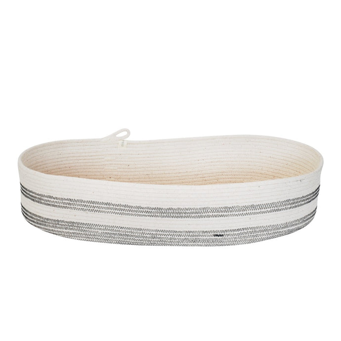 Oval Basket - Stitched Block & Stripe