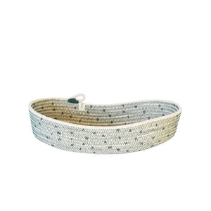 Oval Basket S - Stitched Polka Dot