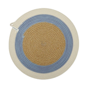 Placemats & Coasters (set of 4 each) - Jute & Blue-Grey