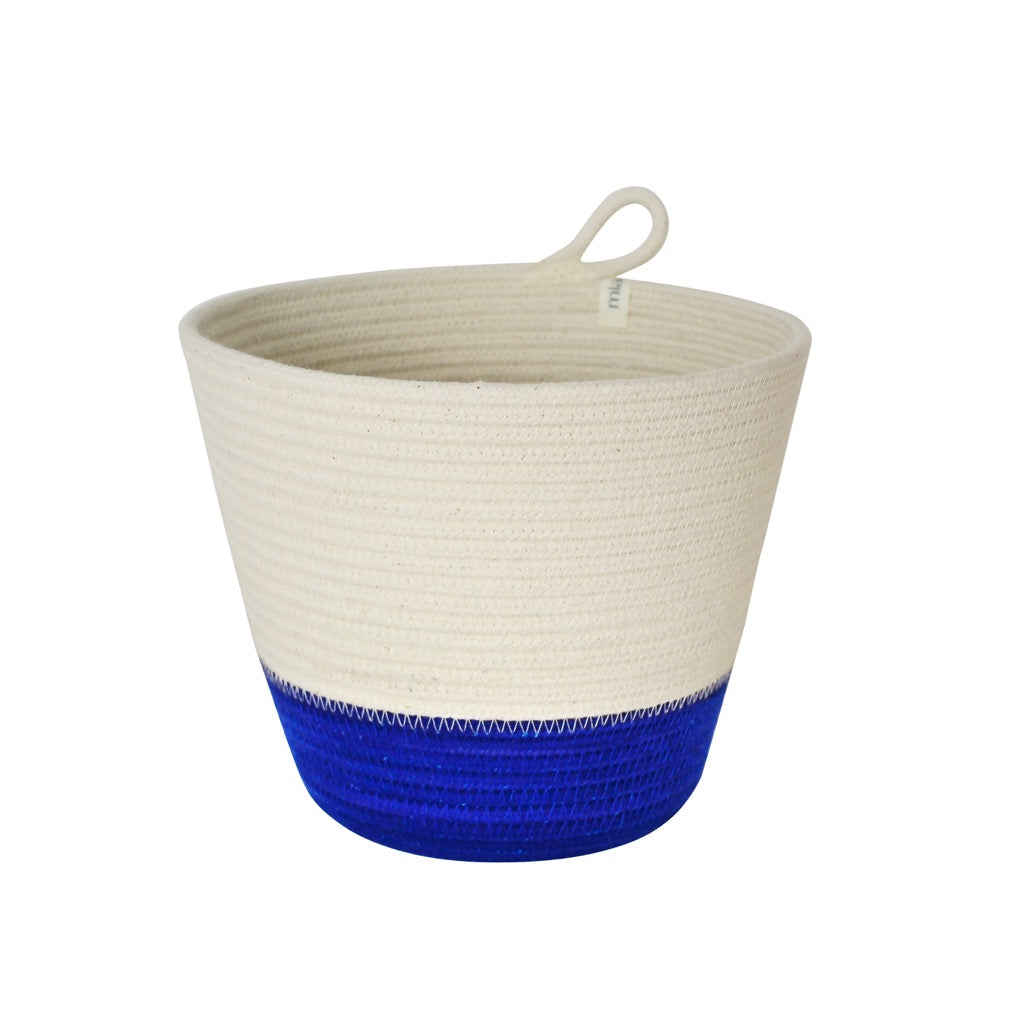 Planter Basket - Blue Block