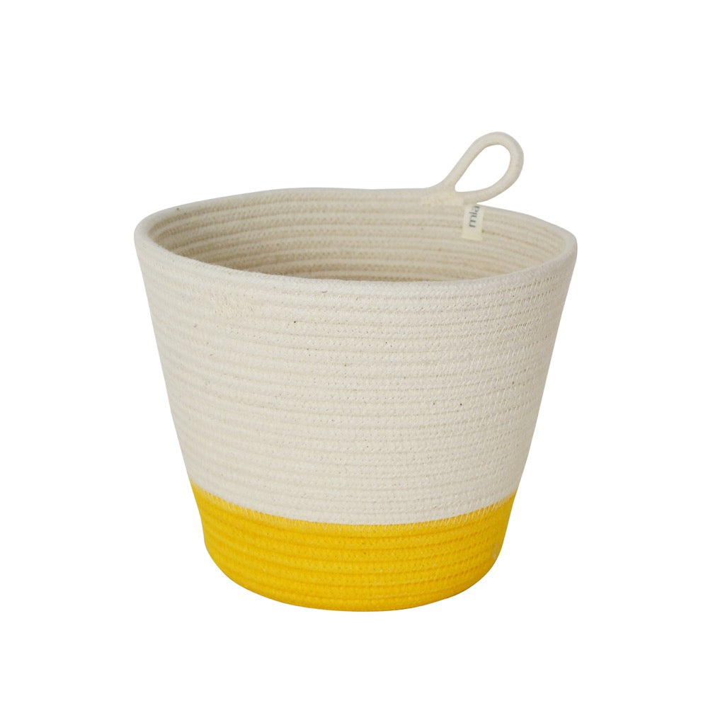 Planter Basket - Yellow Block