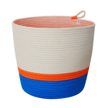 Planter Basket - Ocean Blue & Neon Orange