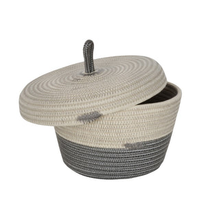 Lidded Bowl Basket - Cobble Grey