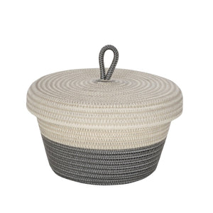 Lidded Bowl Basket - Cobble Grey