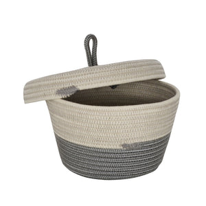 Lidded Bowl Basket - Cobble Grey