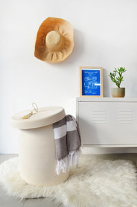 Lidded Laundry Basket - Ivory