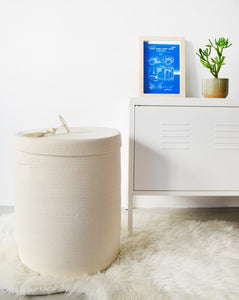 Lidded Laundry Basket - Ivory