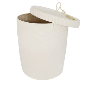 Lidded Laundry Basket - Ivory