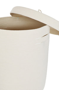 Lidded Laundry Basket - Ivory