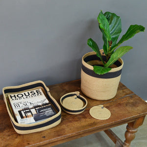 Home Office Set - Jute & Charcoal