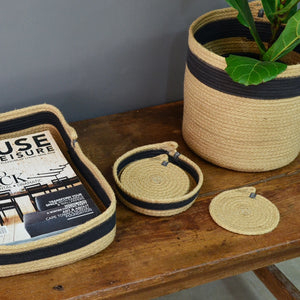 Home Office Set - Jute & Charcoal